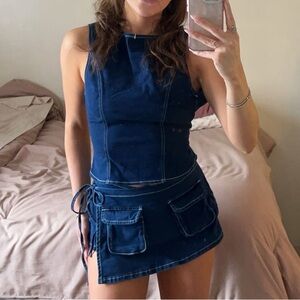 Stylish Blue Denim Set